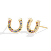 Arc-en-Ciel Horseshoe Earrings