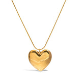 Glossy Heart Pendant Necklace