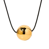 Ball Glossy Pendant Necklace