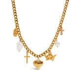 Heart Pearl Vine – Flowing pearl arrangement Necklace