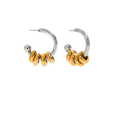 Circle Design Small C-Shaped Earrings