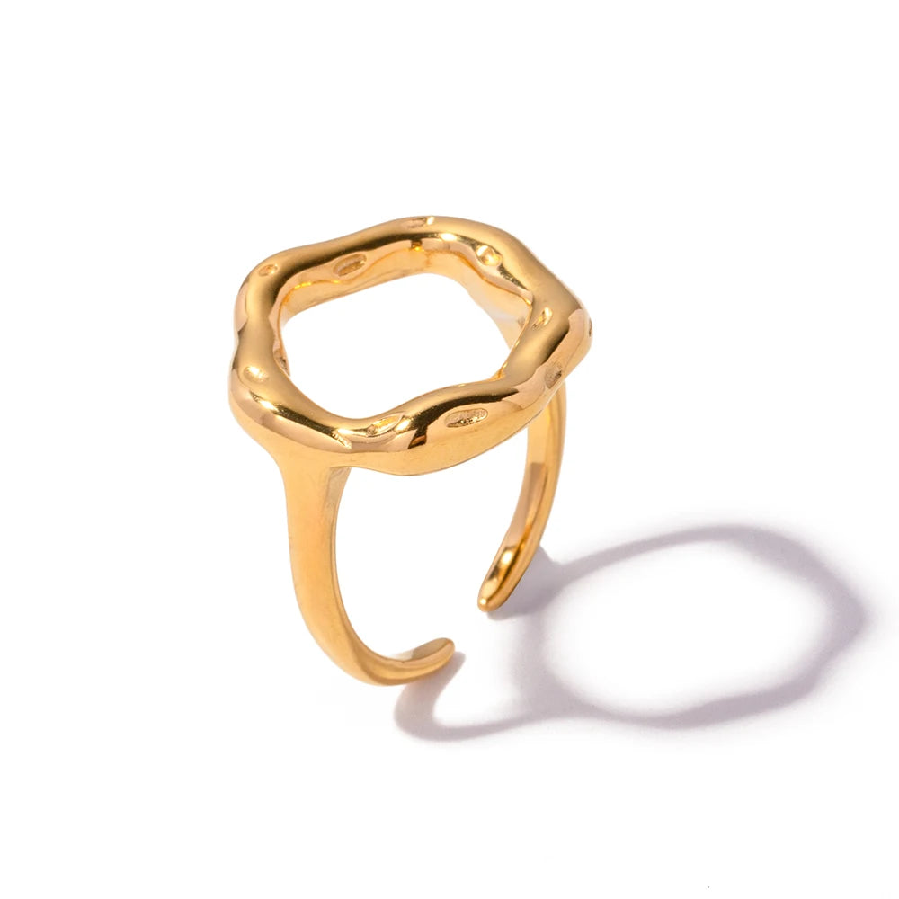 Lava Flower Open Ring