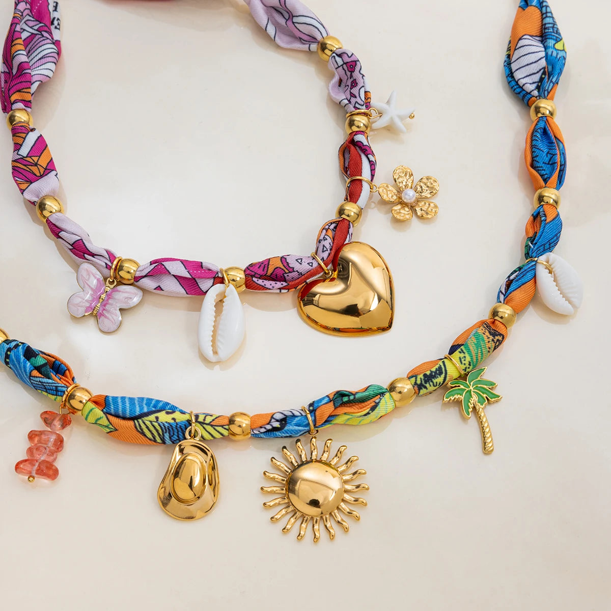 Printed Cotton Bandana Necklace