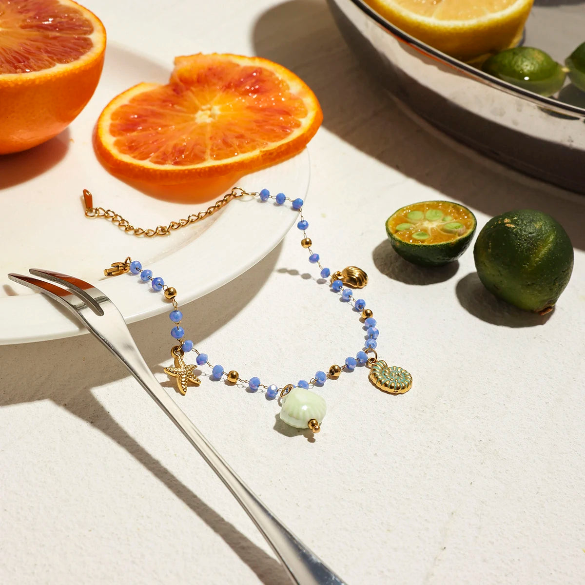 Ceramic Crystals Charms Bracelet