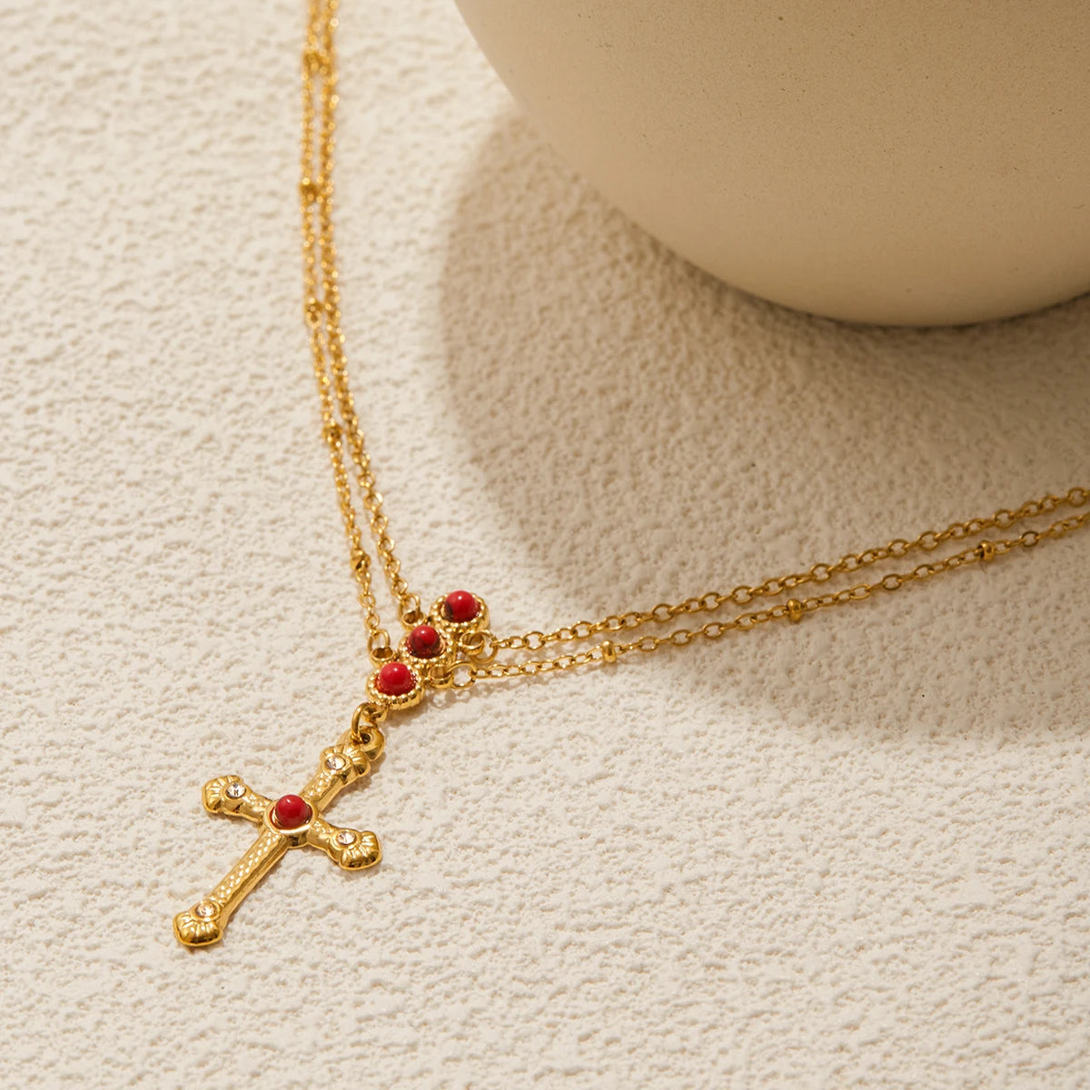 Turquoise Cross Pendant Necklace
