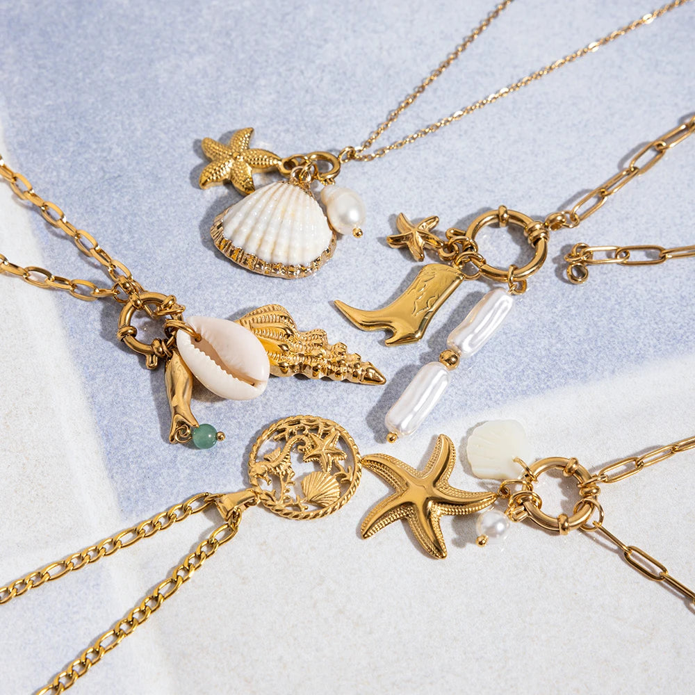 Ocean Style Starfish Pendant Necklace