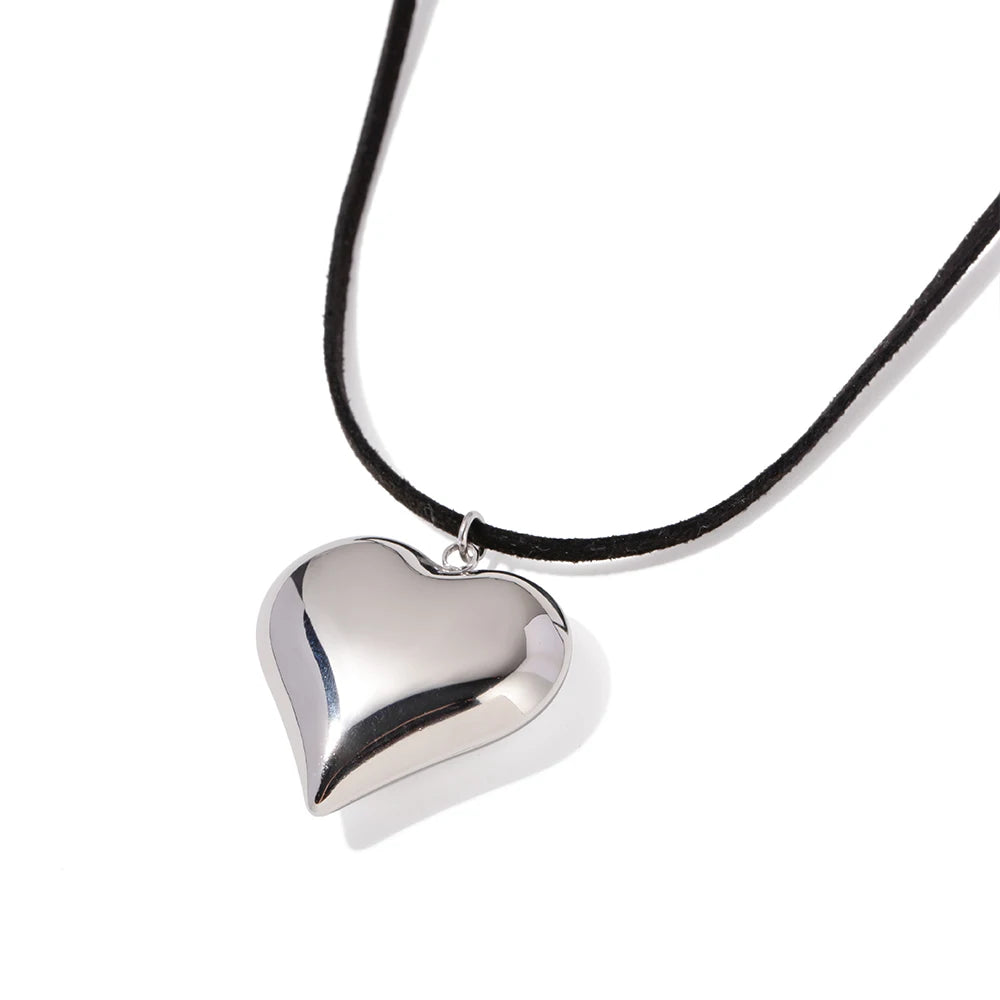 Heart Pendant Cashmere Necklace