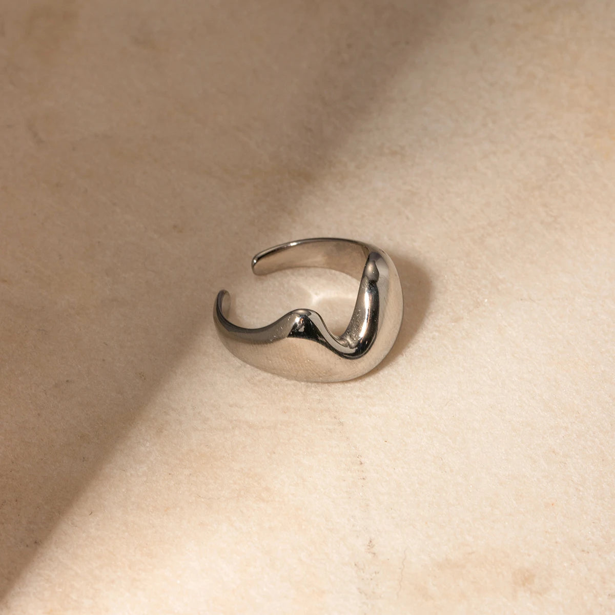 Half Heart-shaped Open Ring