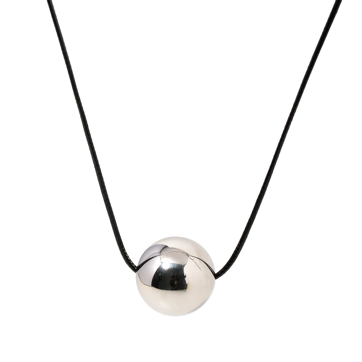 Ball Glossy Pendant Necklace