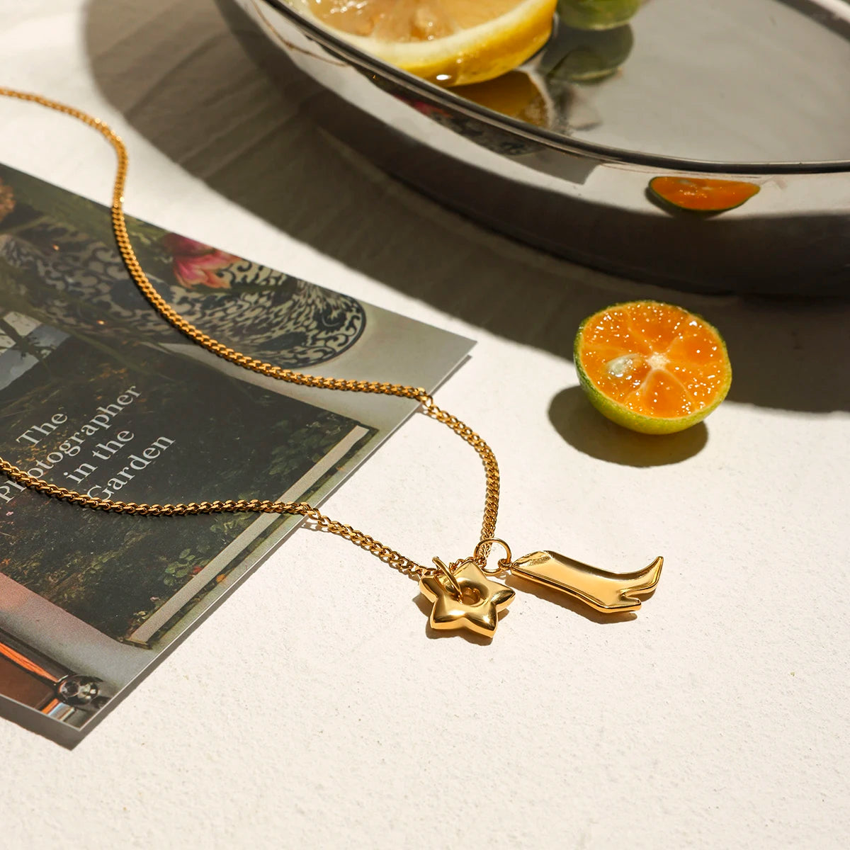 Star&Boots Pentagram Pendant Necklace