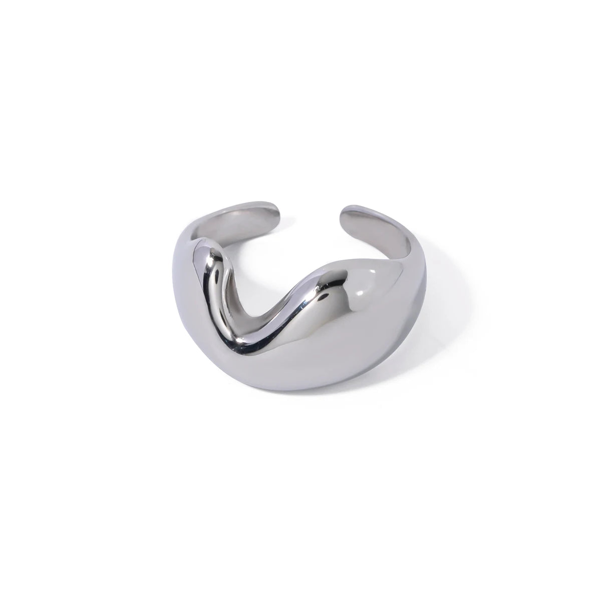 Half Heart-shaped Open Ring