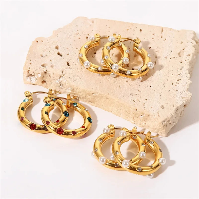 Bold statement circles Earrings