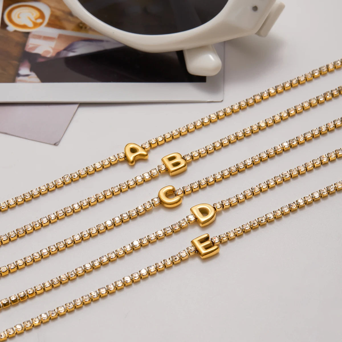 Balloon Letter Pendant Bracelets