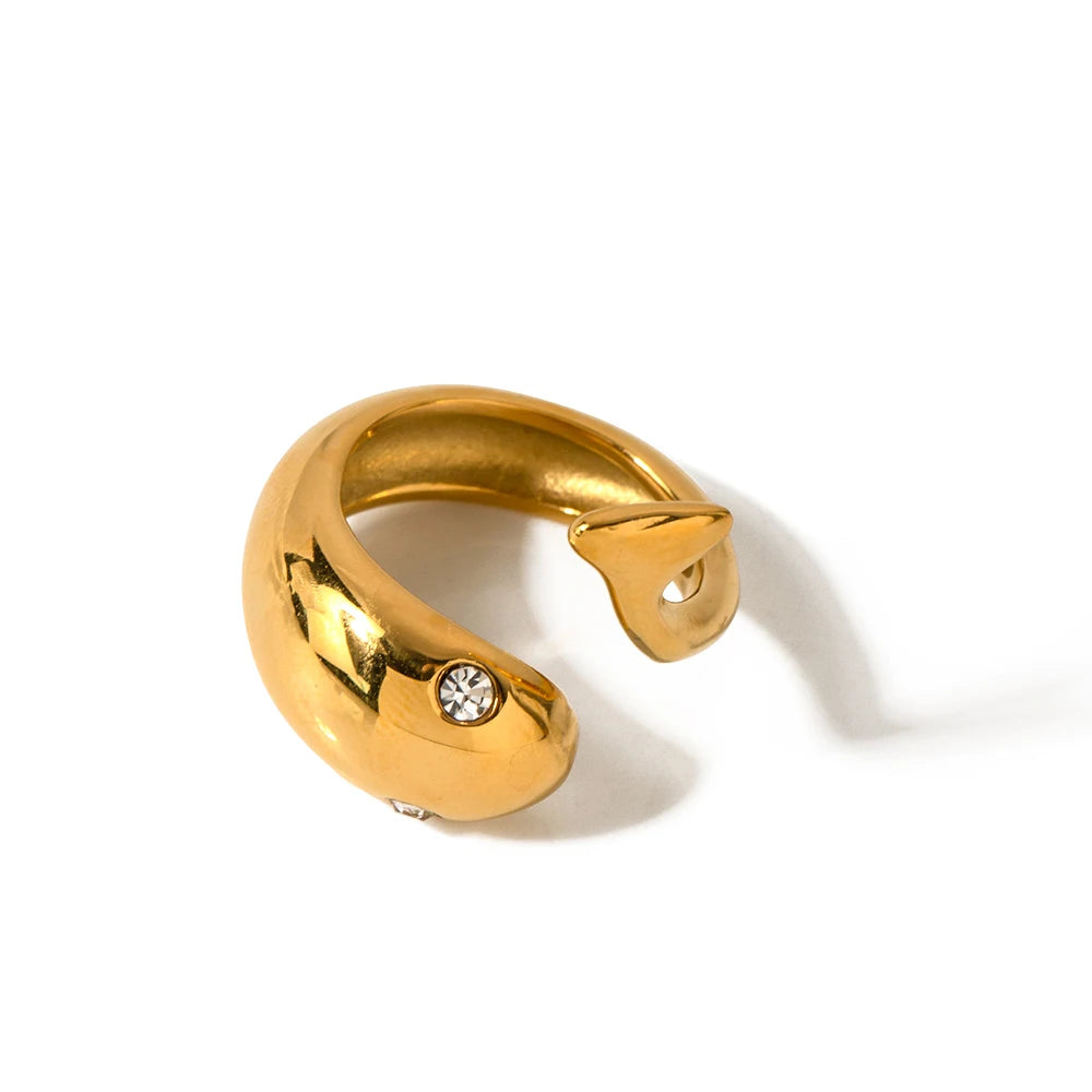 Fish-shaped Chubby Open Ring