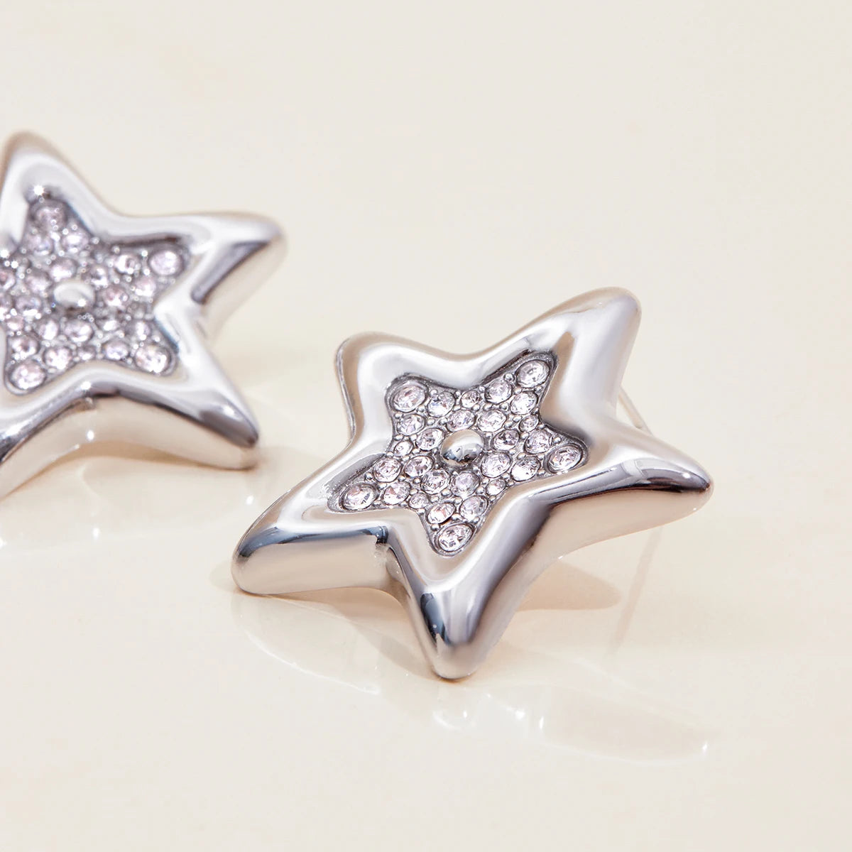 Geometric Star Stud Earrings
