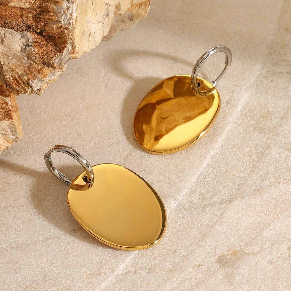 Molten Touch – Liquid metal charm Pendant Earrings