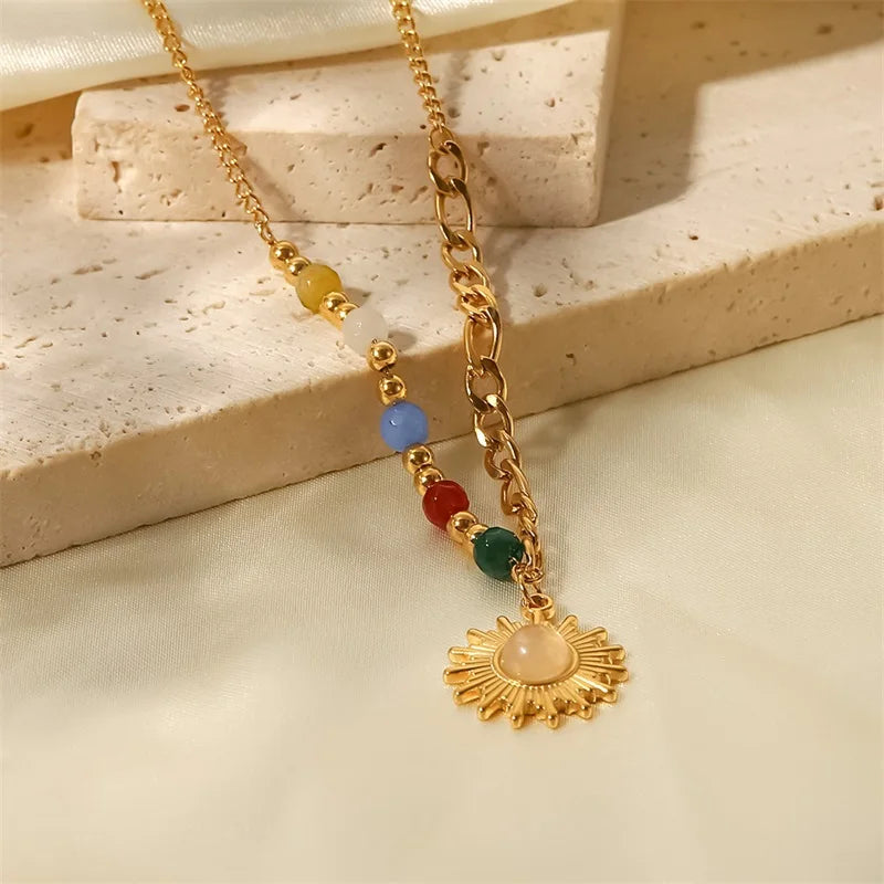 Golden Embrace – Warm, graceful  Pendant Necklace