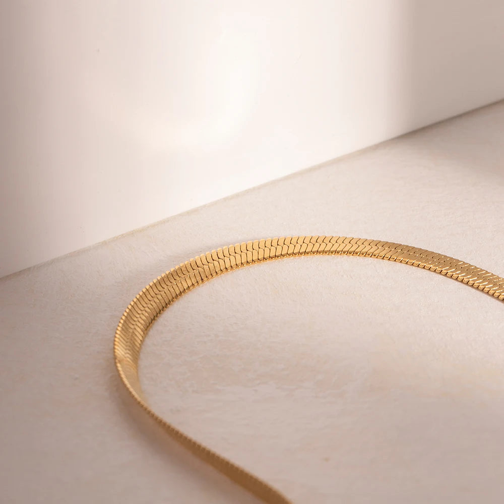 Gold Plated Stainless Steel Chain Necklace