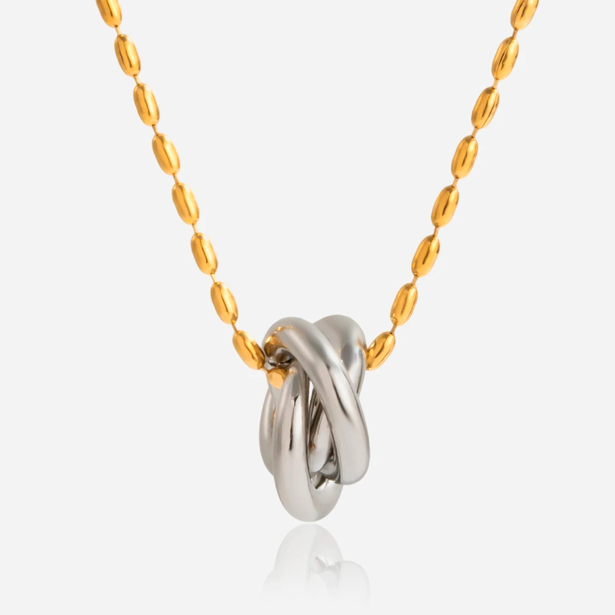 Winding Ring Clasp Pendant Necklace