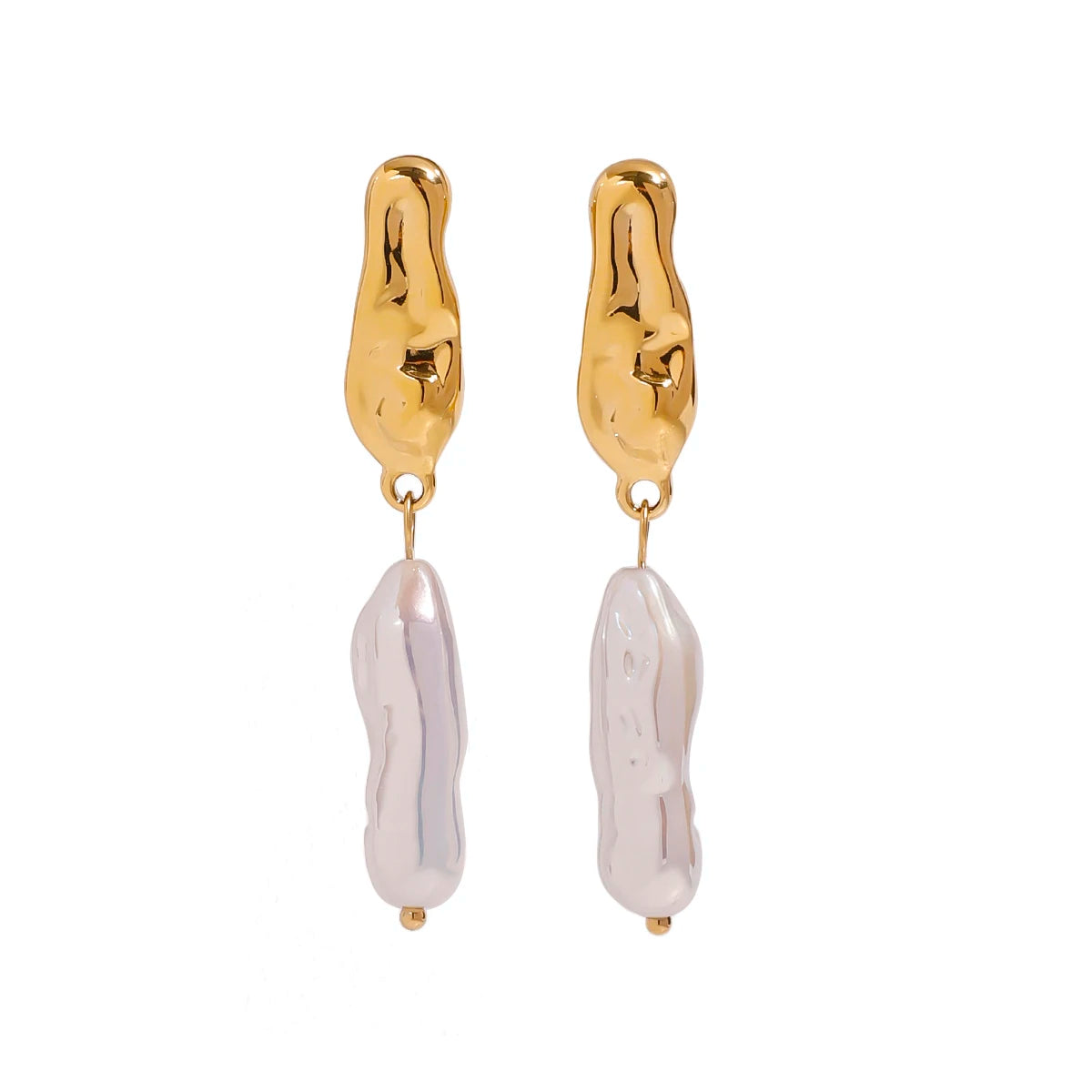 Irregular Pearl Drop Earrings