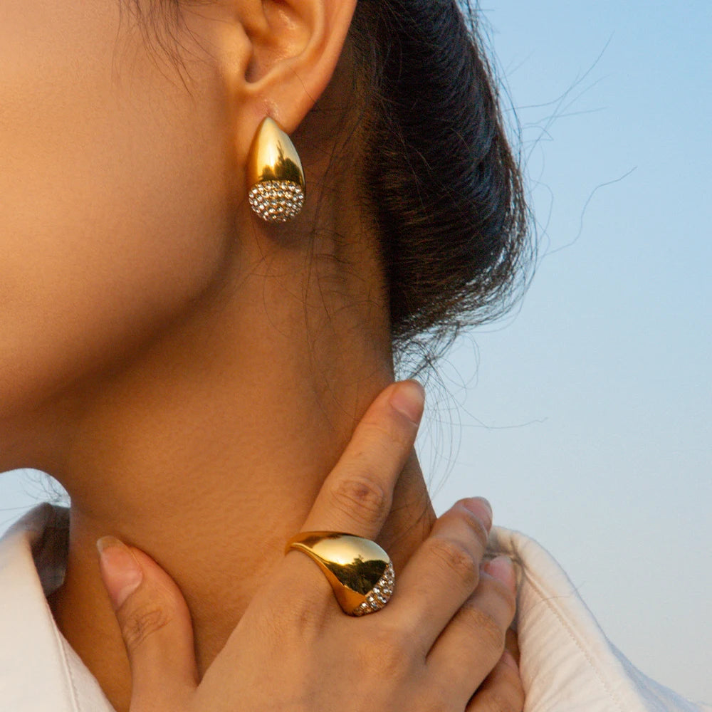 Teardrop Open Ring