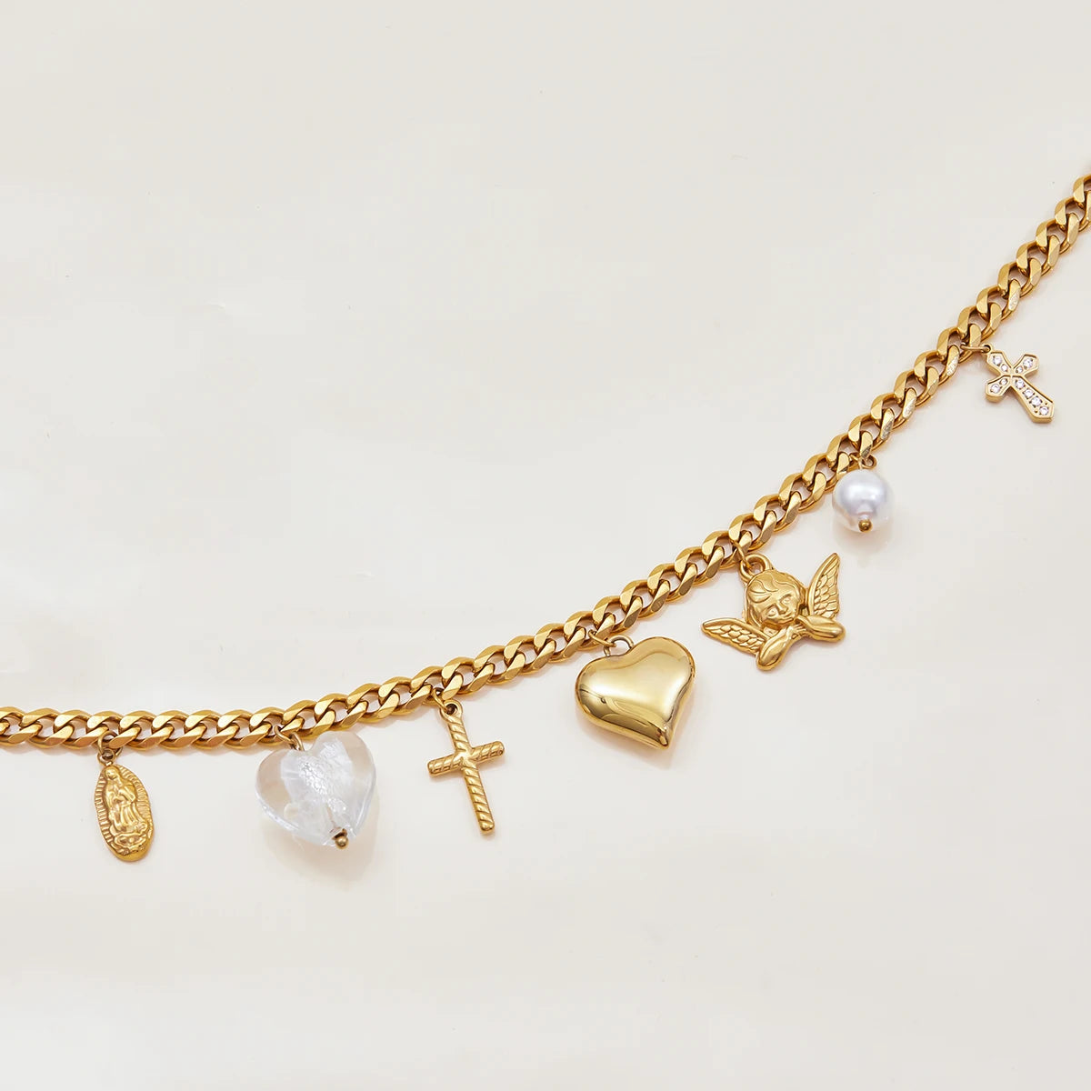 Heart Pearl Vine – Flowing pearl arrangement Necklace