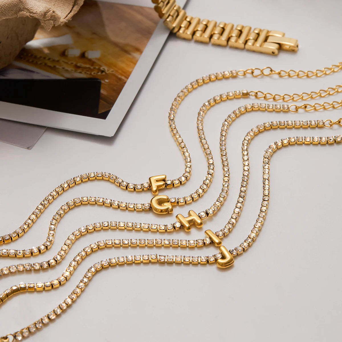 Balloon Letter Pendant Bracelets