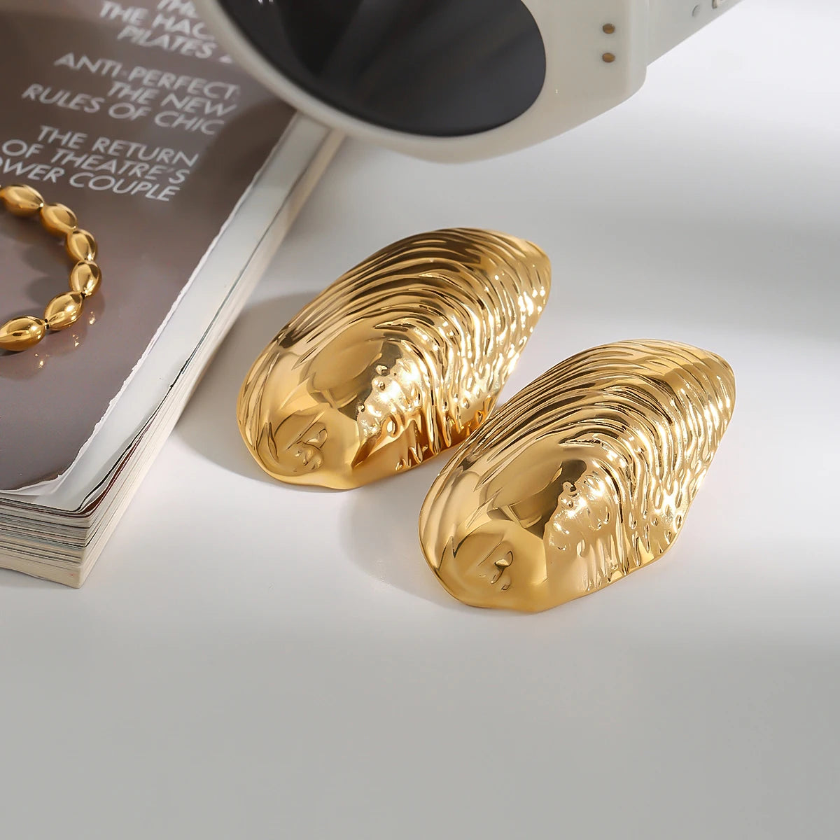 Golden Whisper – Soft shimmer gold stud Earrings