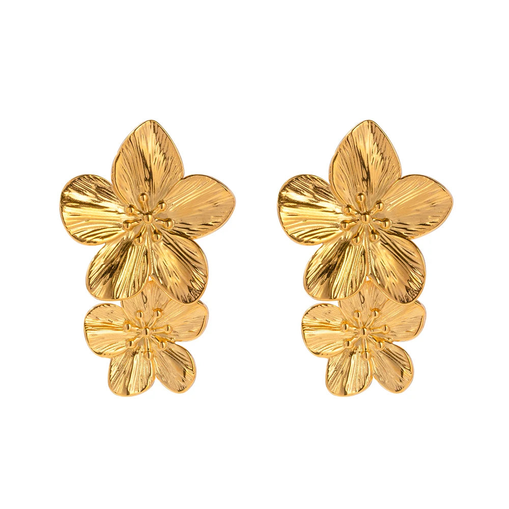Jasmine Kiss – Light floral stud shimmer Drop Earrings