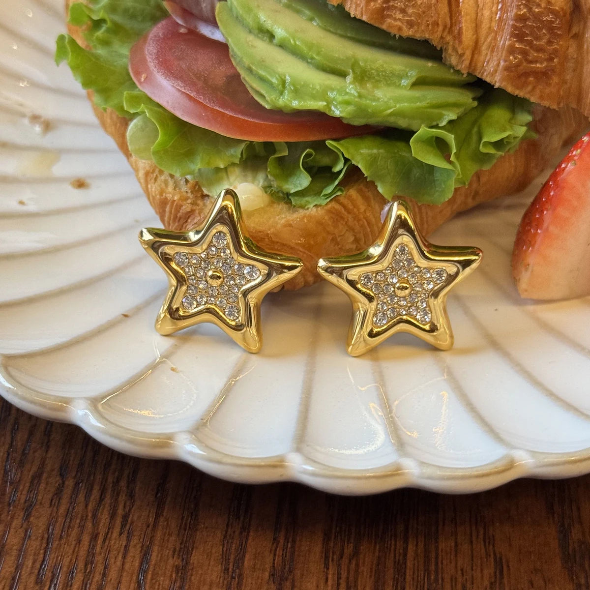 Geometric Star Stud Earrings