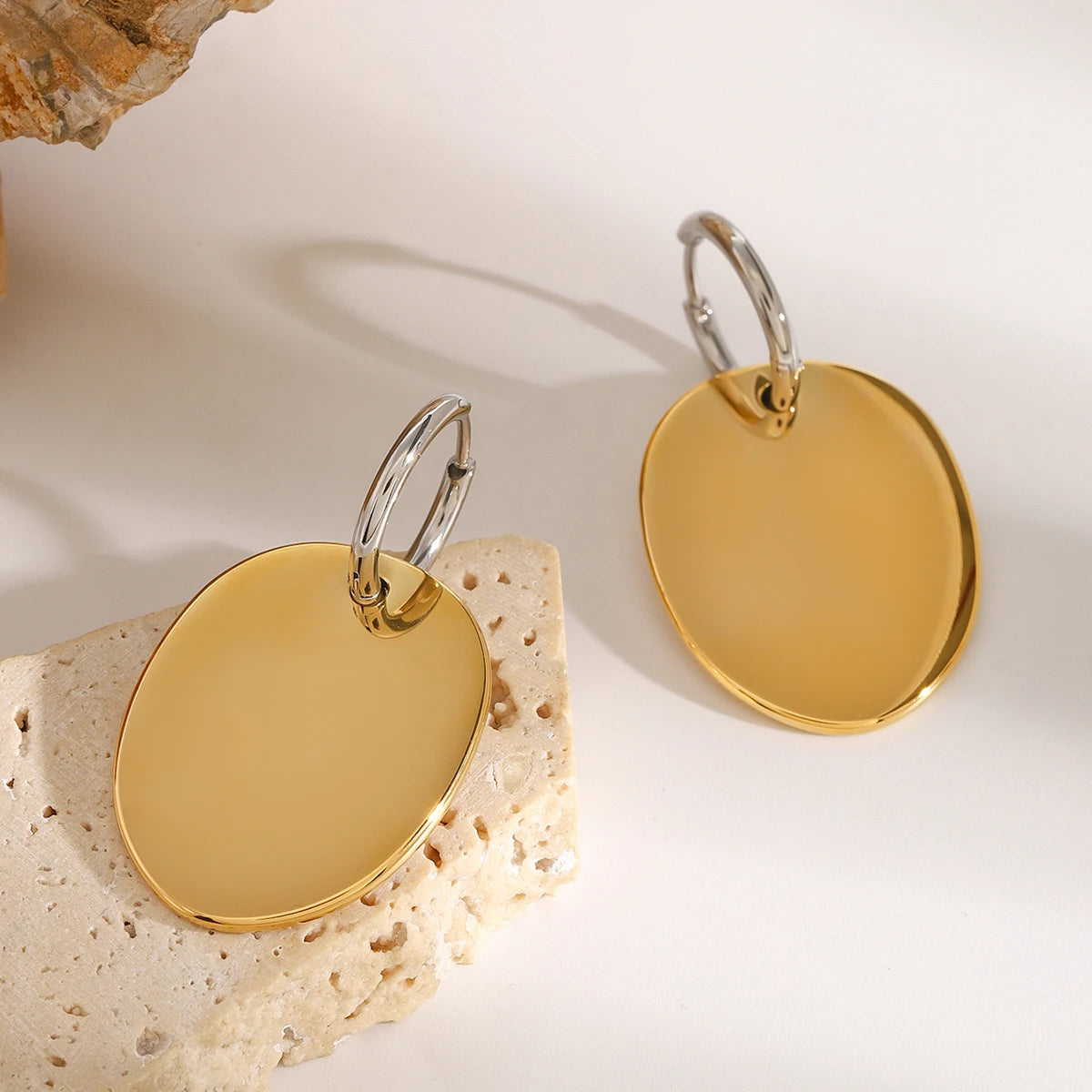 Molten Touch – Liquid metal charm Pendant Earrings