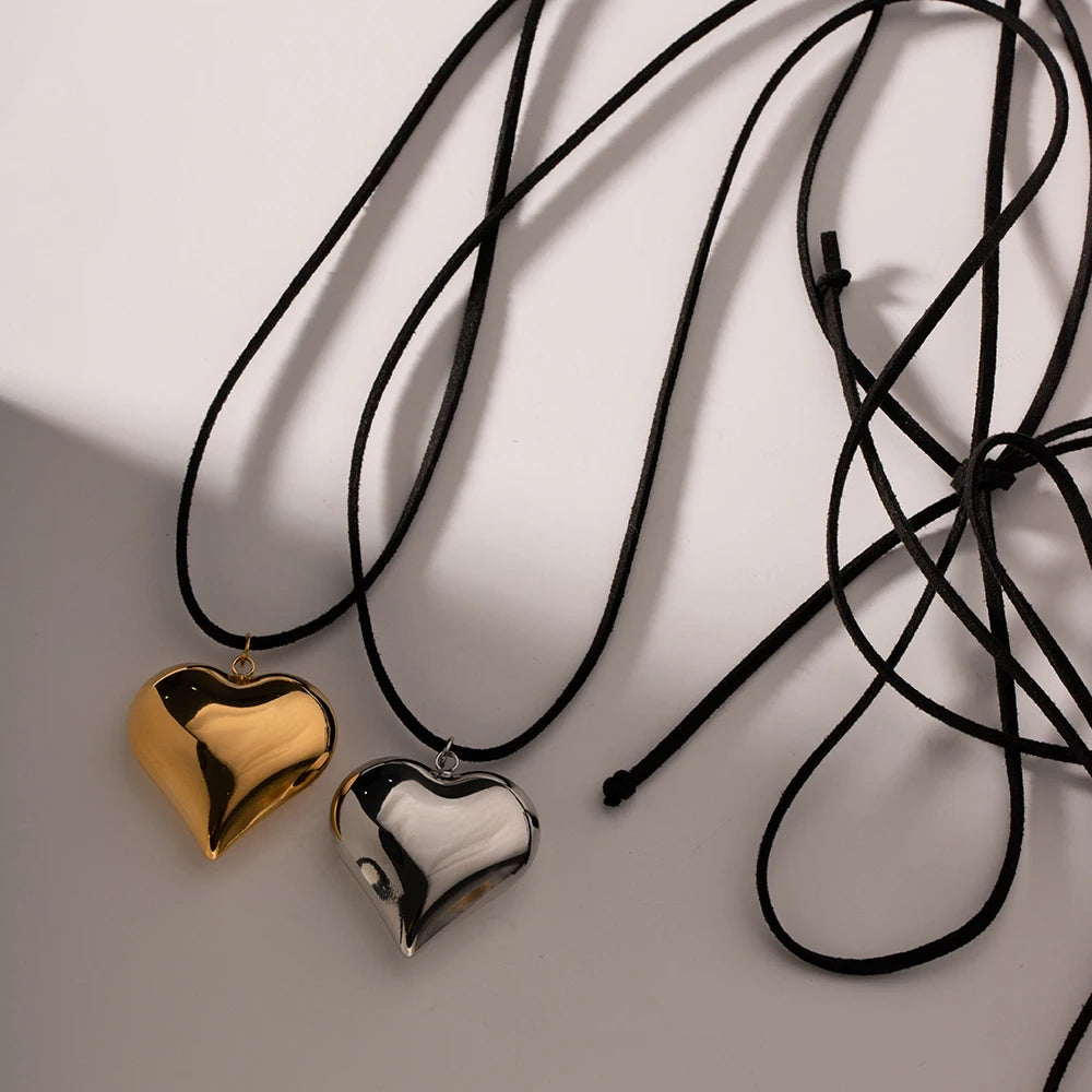 Heart Pendant Cashmere Necklace