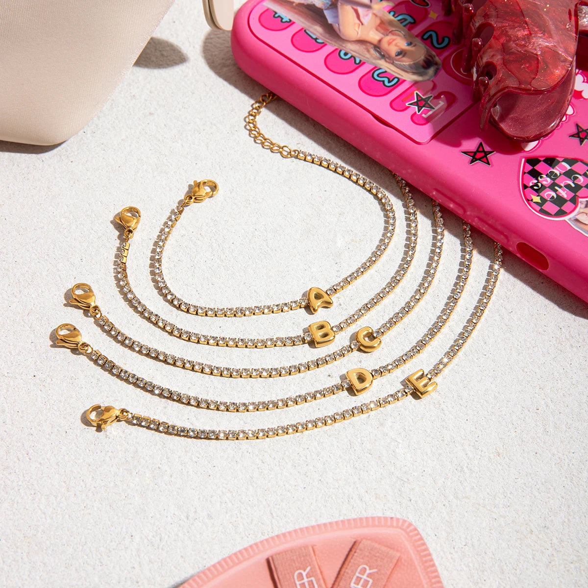 Balloon Letter Pendant Bracelets