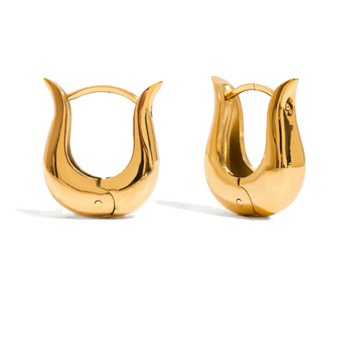 Gilded Drop – Gold-plated statement piece Earrings