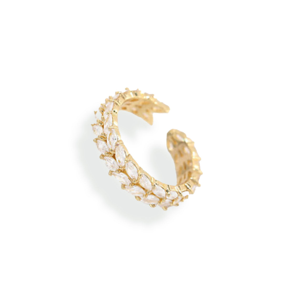 Double Layer Zircon Crystal Ring