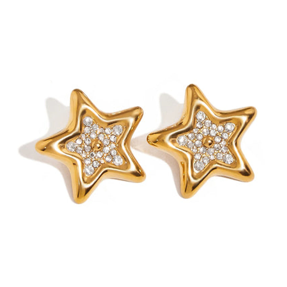 Geometric Star Stud Earrings