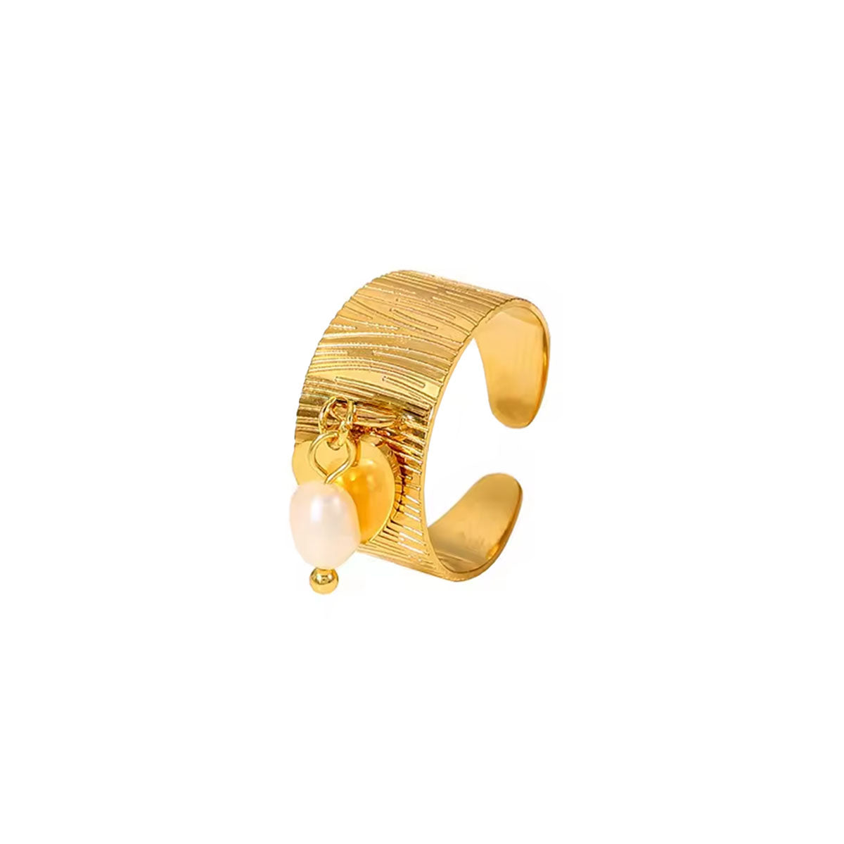 Pearl Pendant Charm Ring
