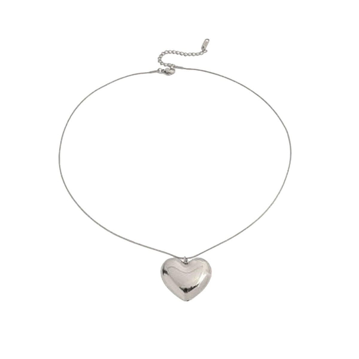 Glossy Heart Pendant Necklace