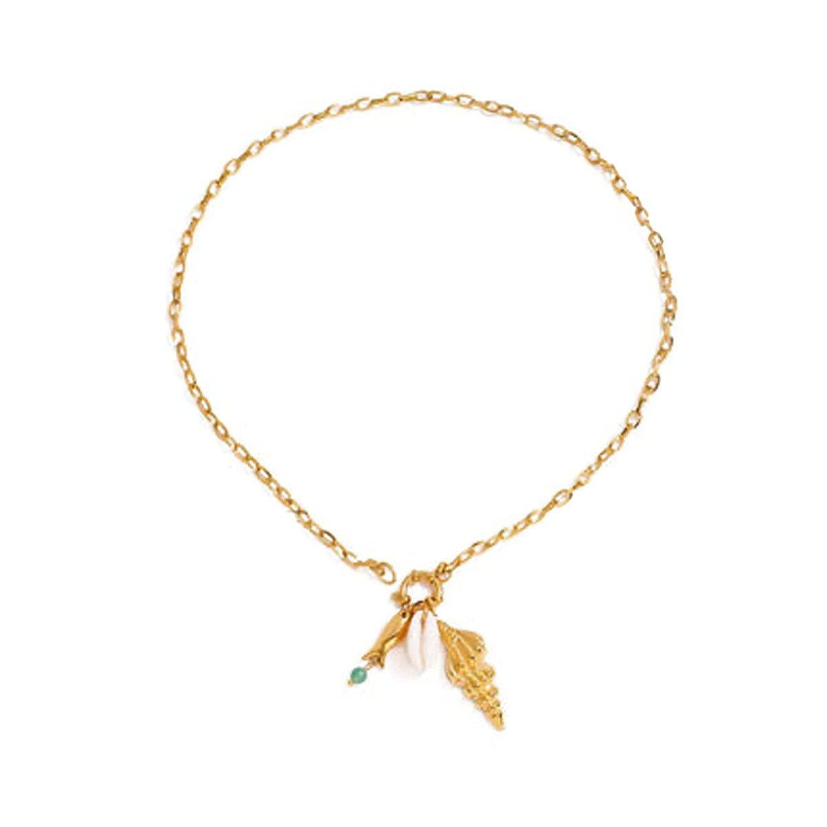 Ocean Style Fish&Shell Pendant Necklace