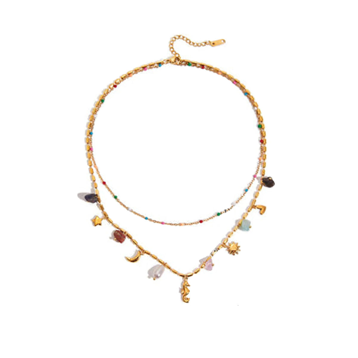 Winding Ring Clasp Pendant Necklace
