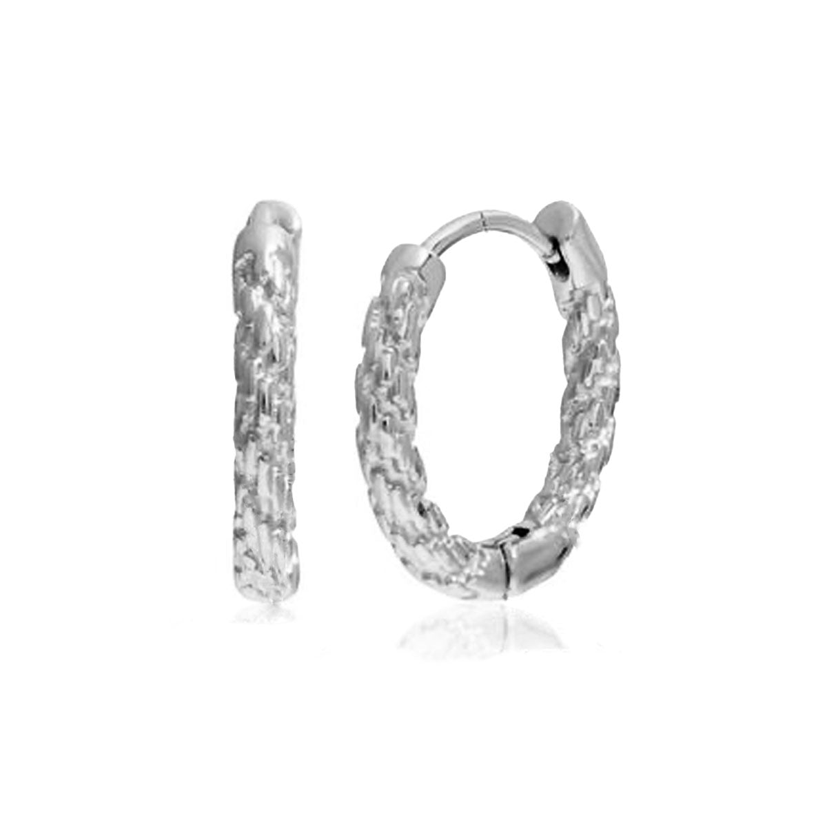 Minimalist Hammered Hoop Earrings