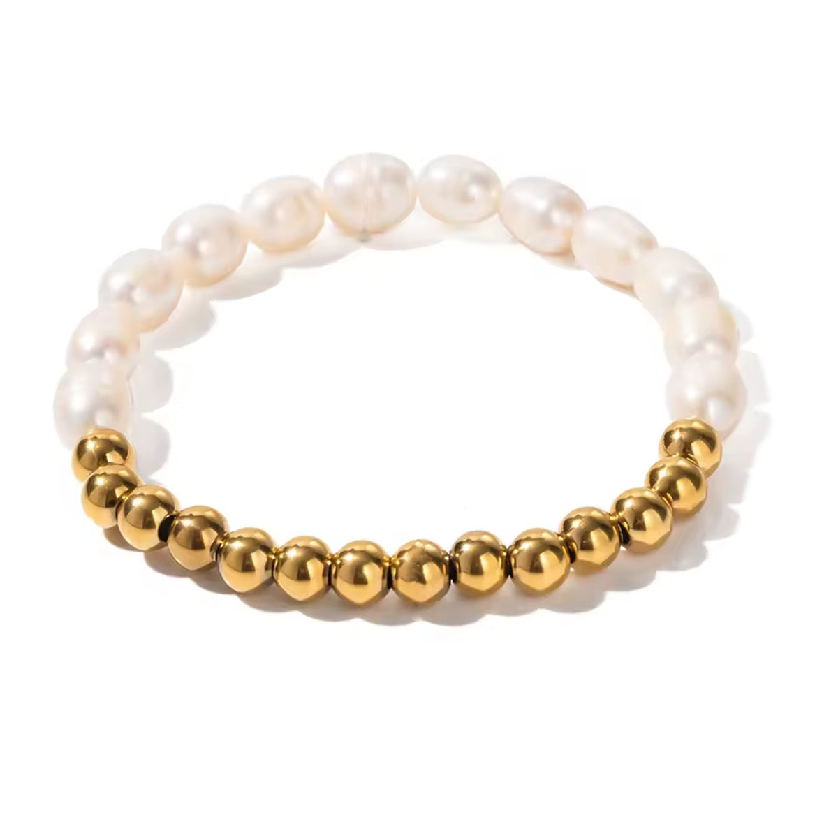 Freshwater Pearl Round Bead Bracelet
