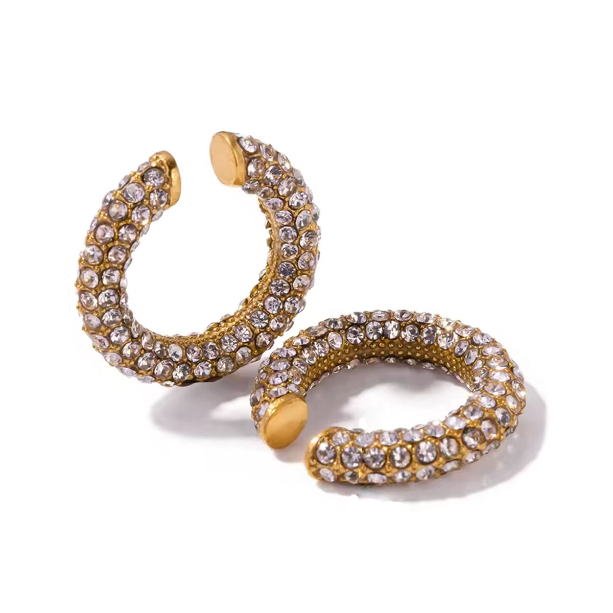 Color Rhinestones C-Ring Ear Cuffs