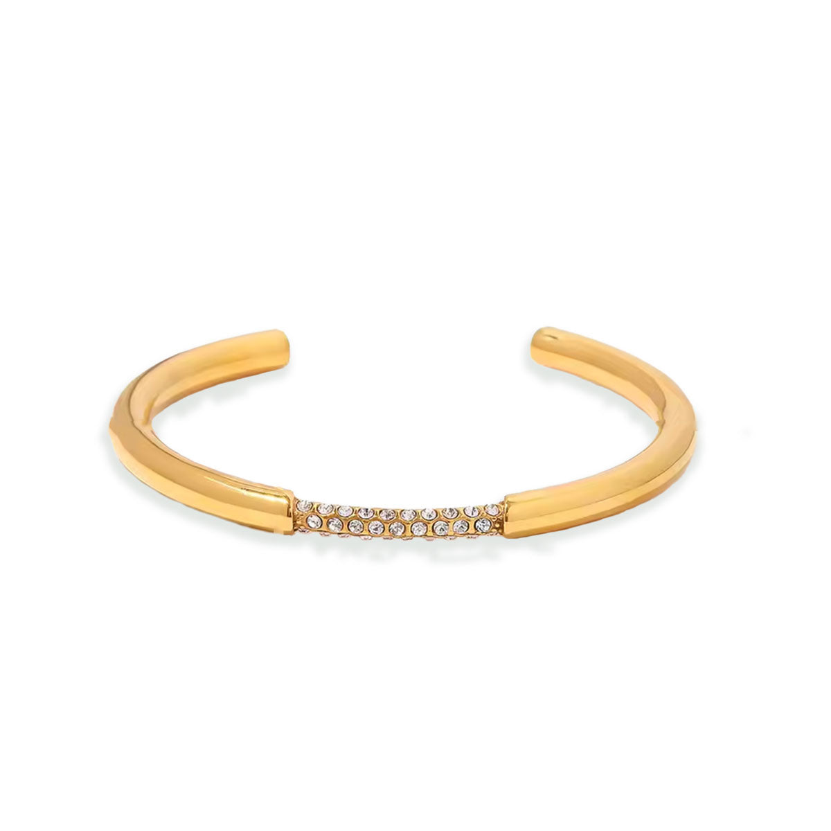 White Rhinestone Cuff Bracelet